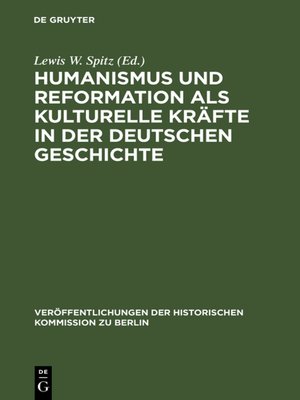 cover image of Humanismus und Reformation als kulturelle Kräfte in der deutschen Geschichte